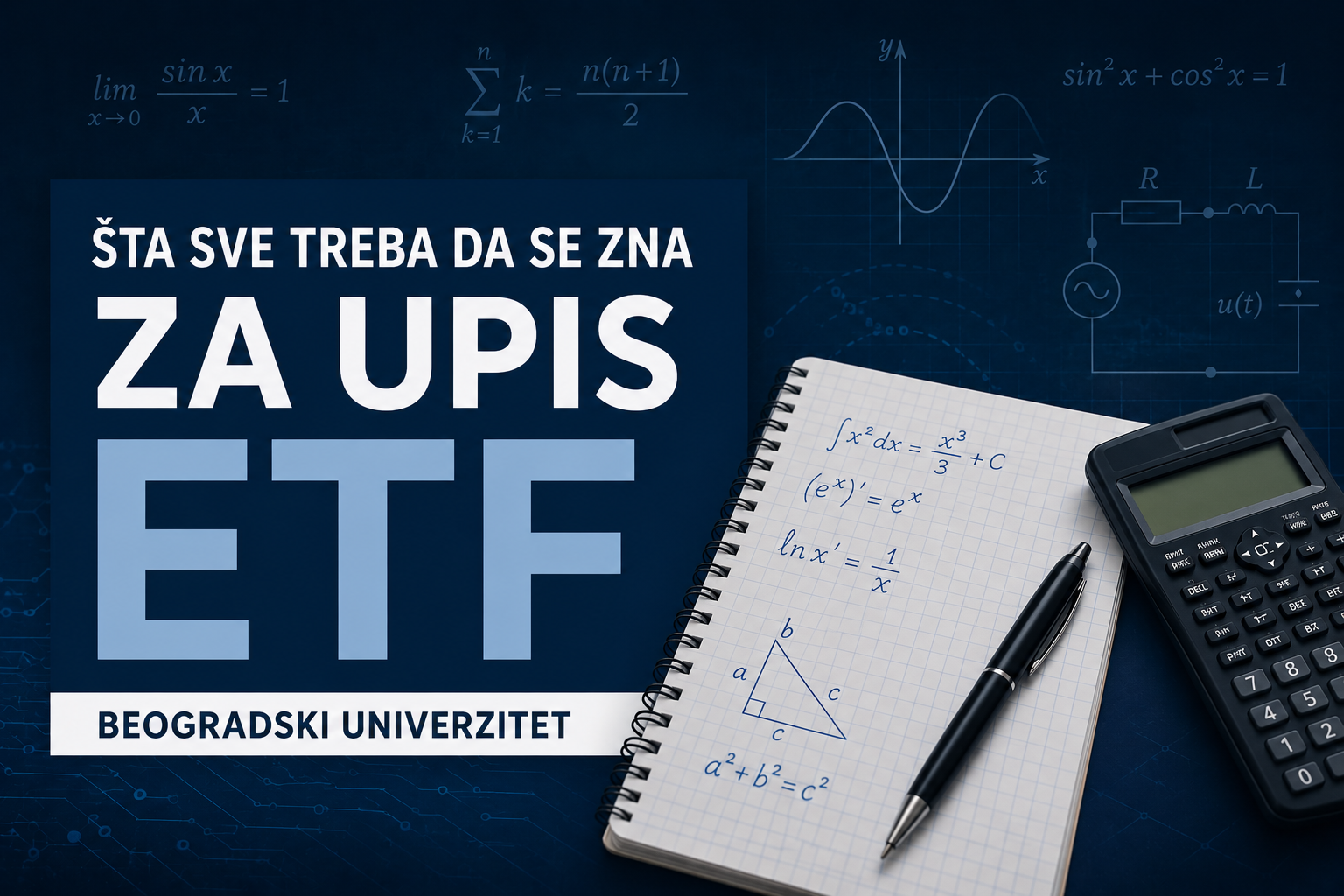 Matematika za prijemni ispit na ETF - Šta učiti?